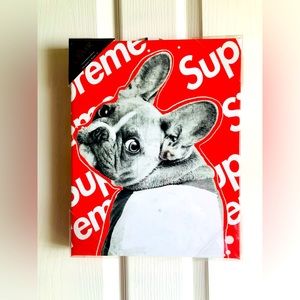 Limited Edition Set Oliver Gal X Supreme Pug and French Bull dog Canvas 11x14